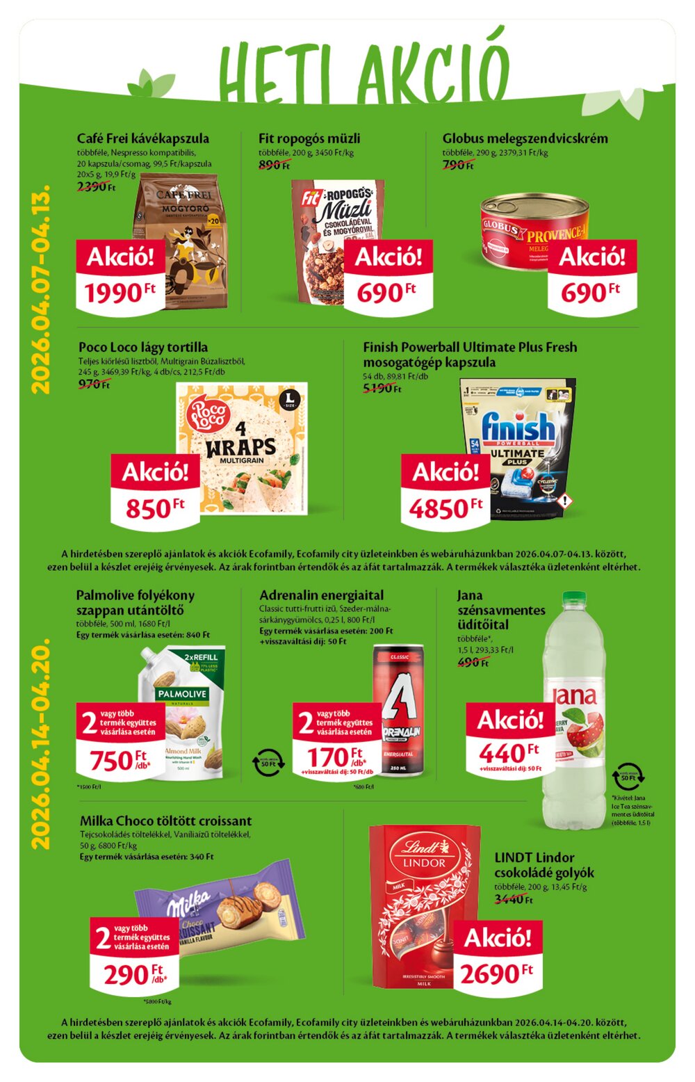 EcoFamily akciós újság 2026.04.09-től - 2. oldal.