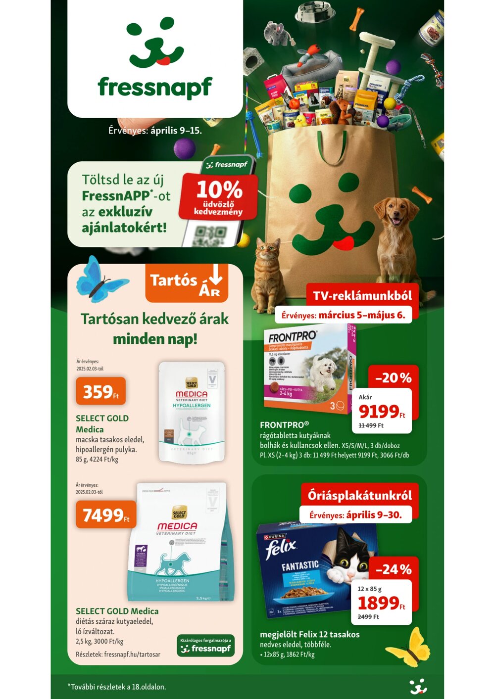 Fressnapf akciós újság 2026.04.09-től - 1. oldal.