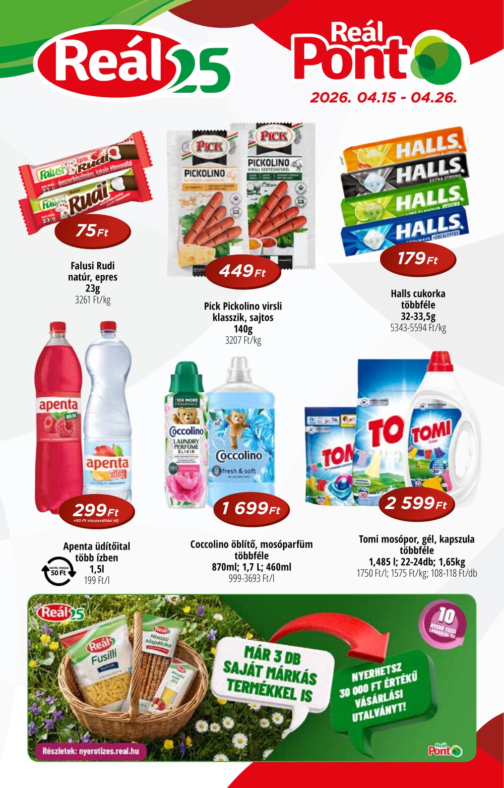 Reál akciós újság 2026.04.15-től - 1. oldal.