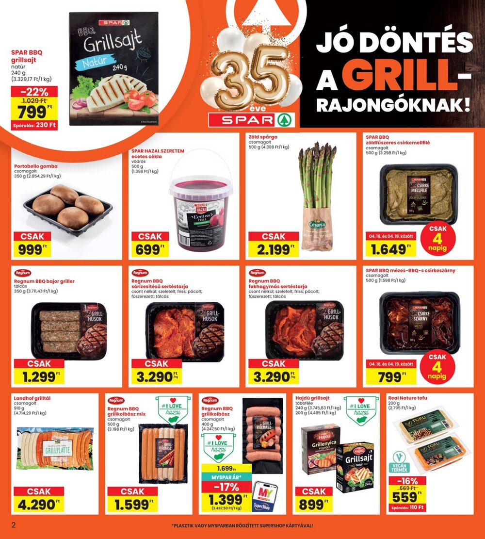 Interspar akciós újság 2026.04.16-tól - 2. oldal.