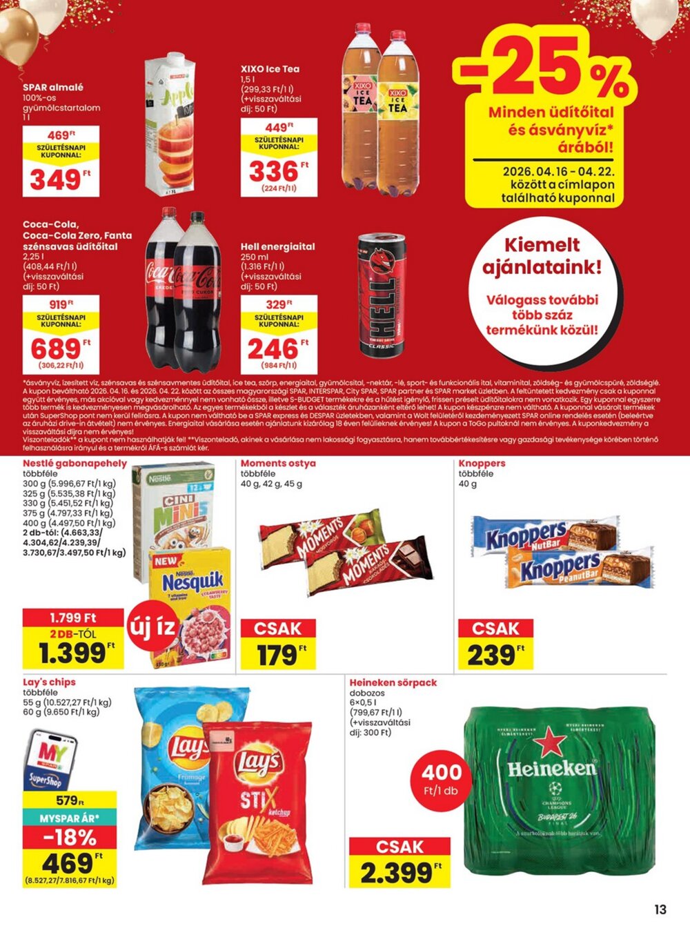Spar akciós újság 2026.04.16-tól - 13. oldal.