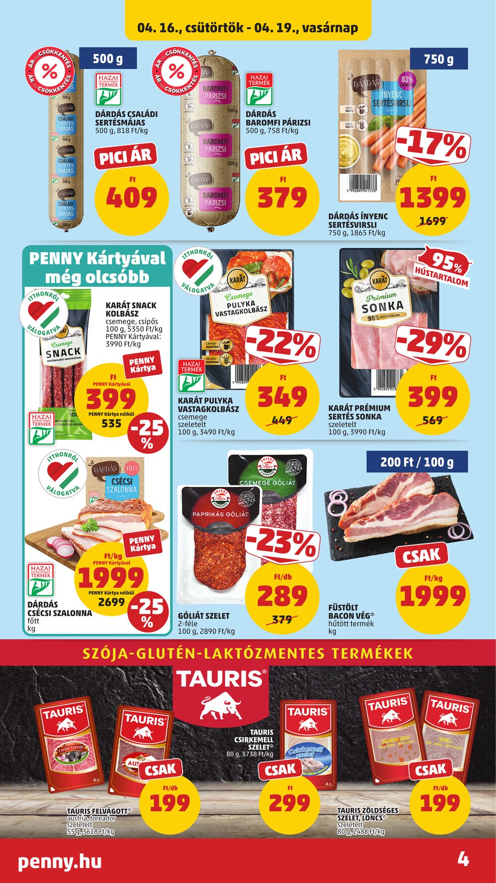 Penny Market akciós újság 2026.04.16-tól - 4. oldal.