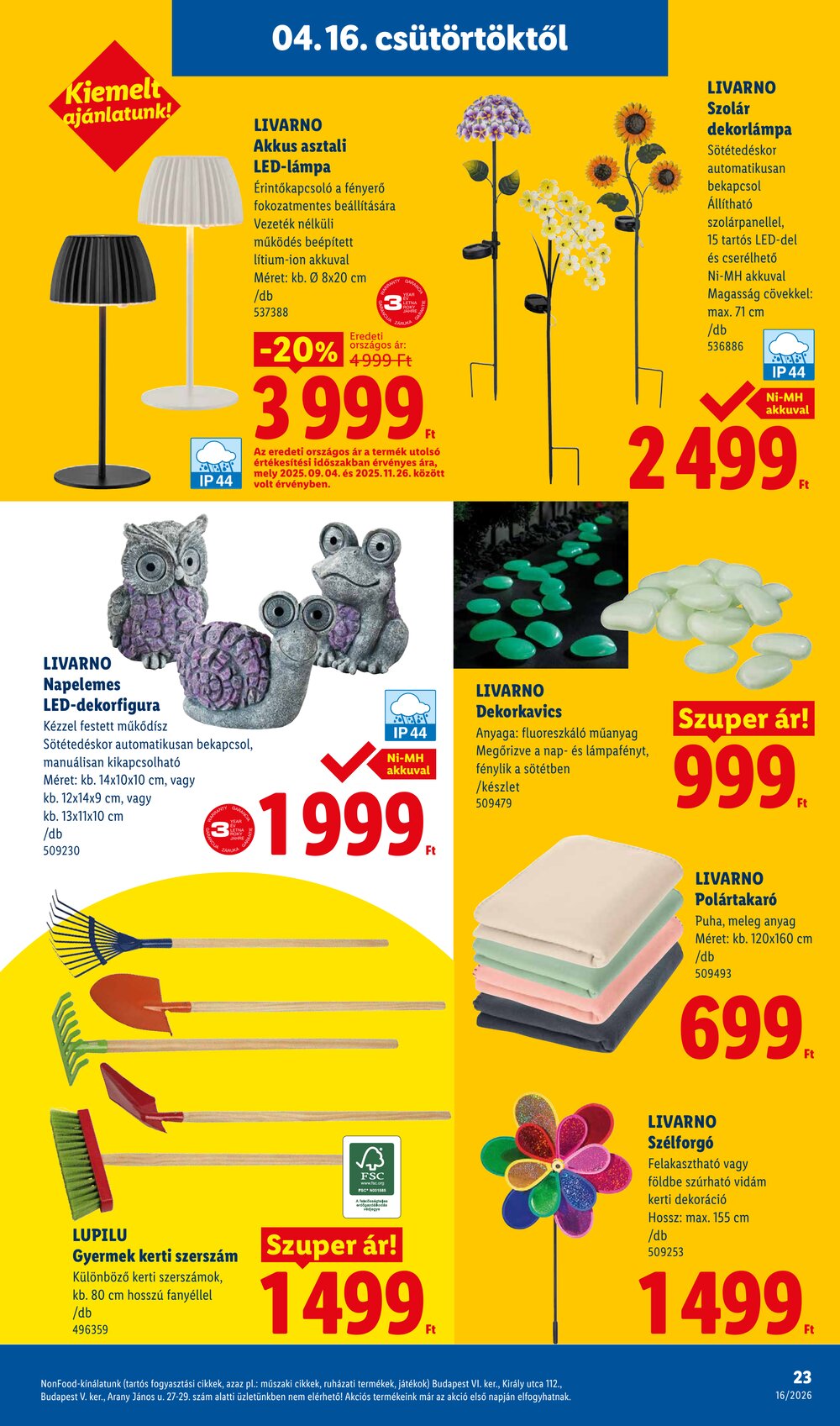 Lidl akciós újság 2026.04.16-tól - 23. oldal.