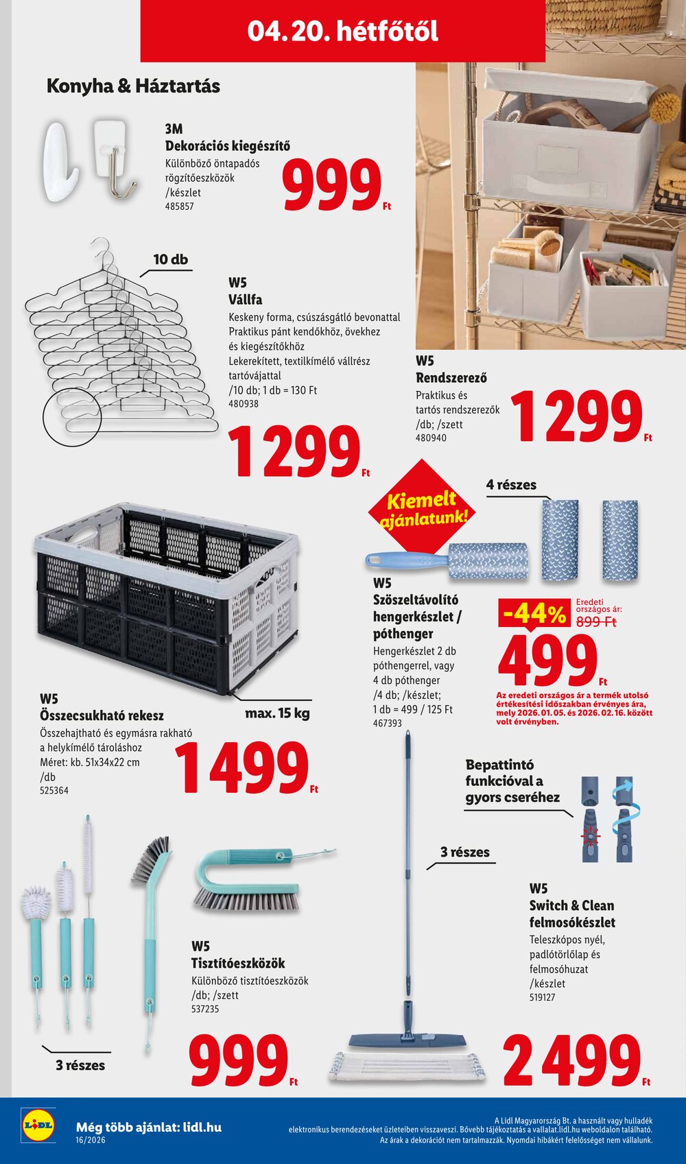 Lidl akciós újság 2026.04.16-tól - 44. oldal.