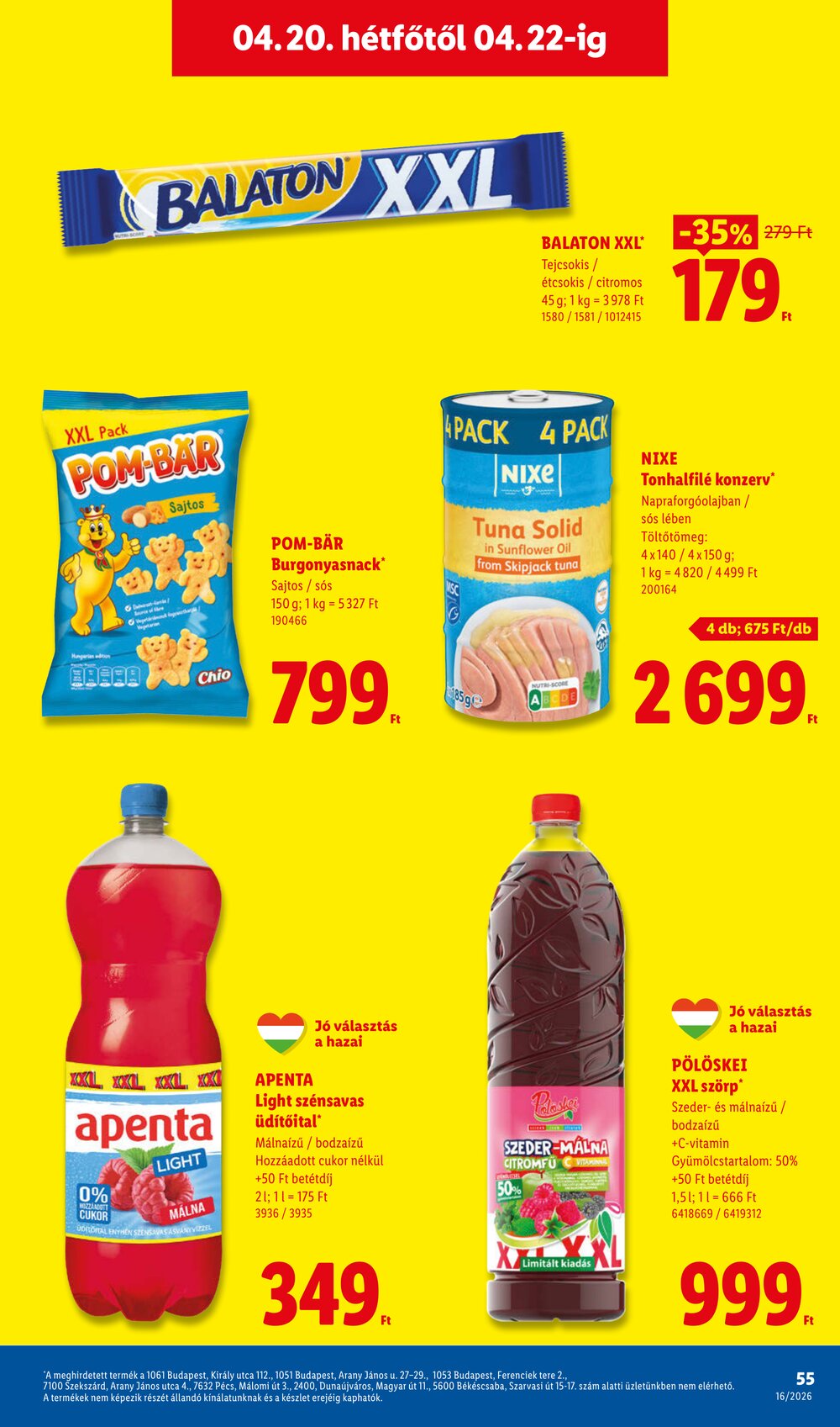 Lidl akciós újság 2026.04.16-tól - 55. oldal.