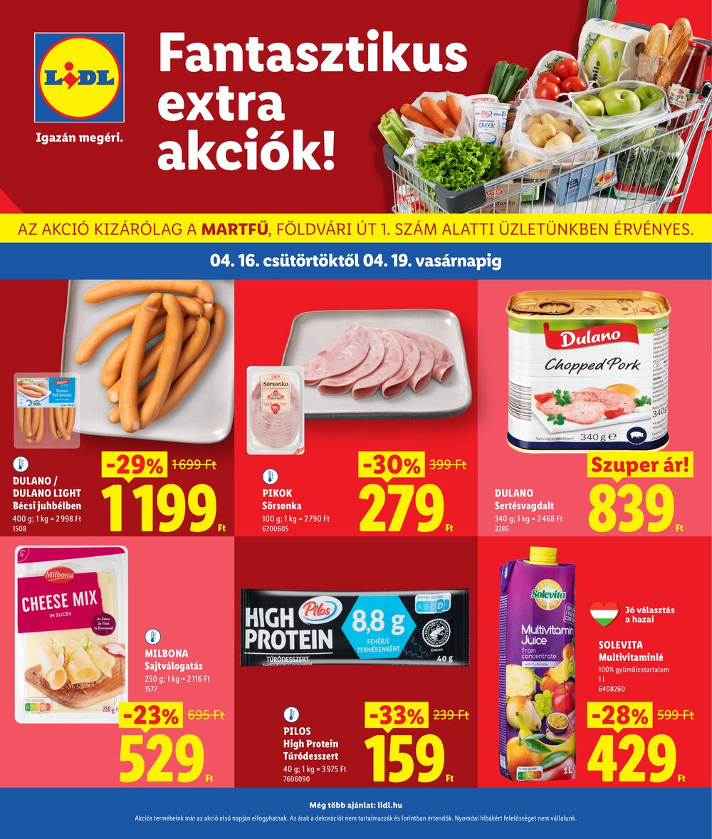 Lidl akciós újság 2026.04.16-tól - 1. oldal.