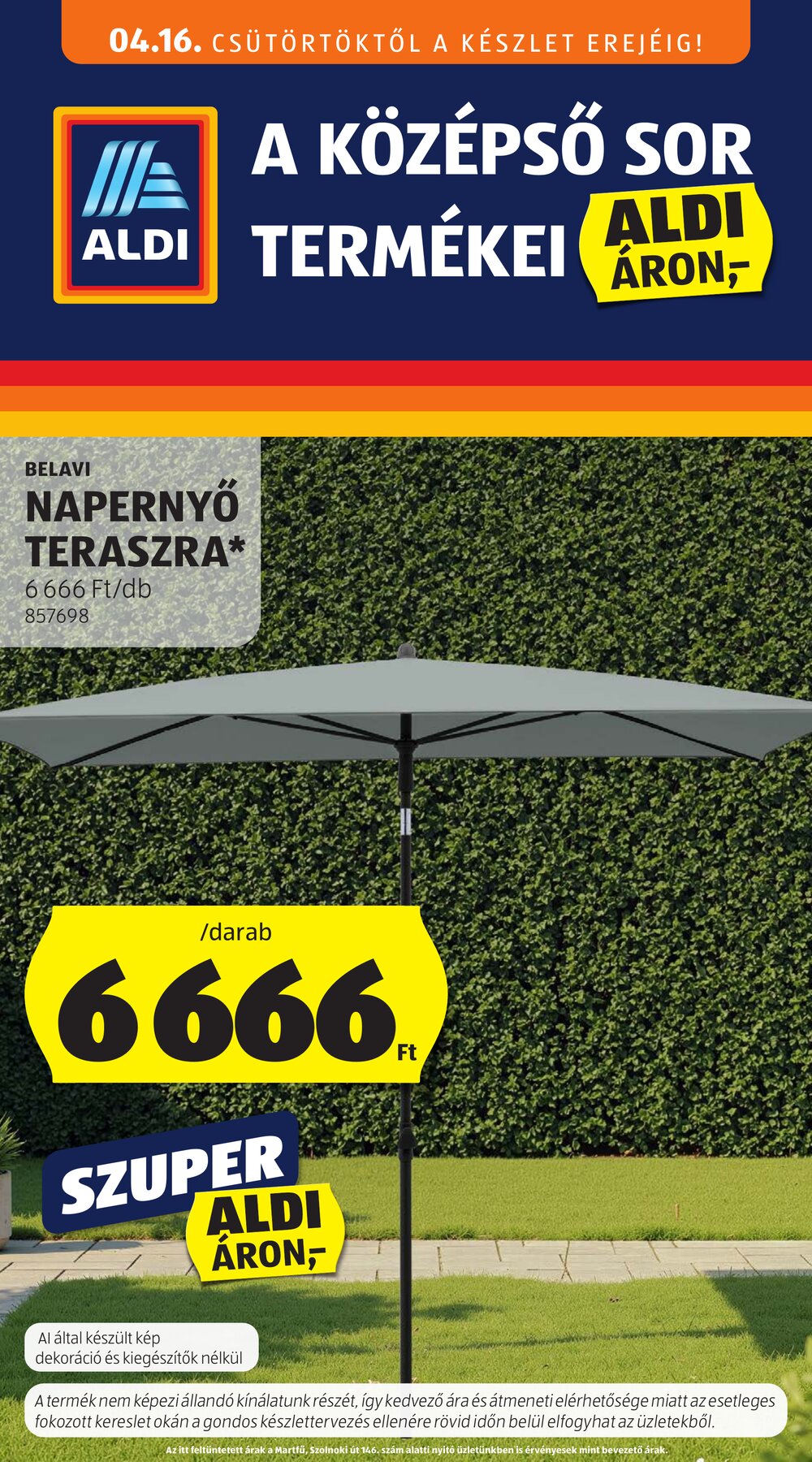 Aldi akciós újság 2026.04.16-tól - 1. oldal.