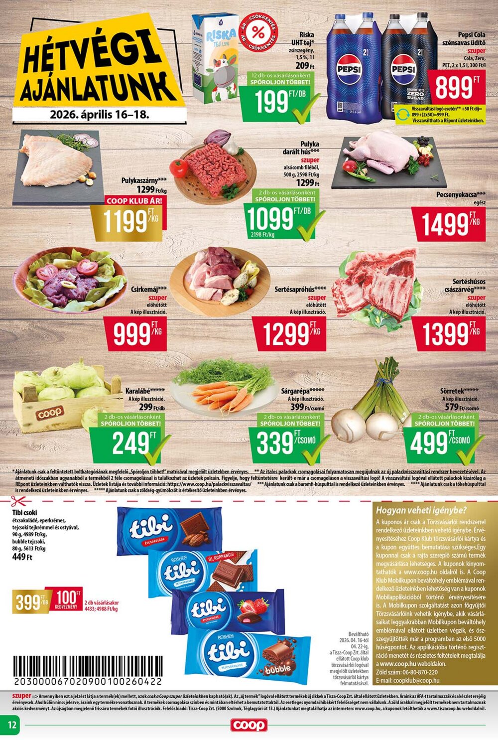 Coop akciós újság 2026.04.16-tól - 12. oldal.
