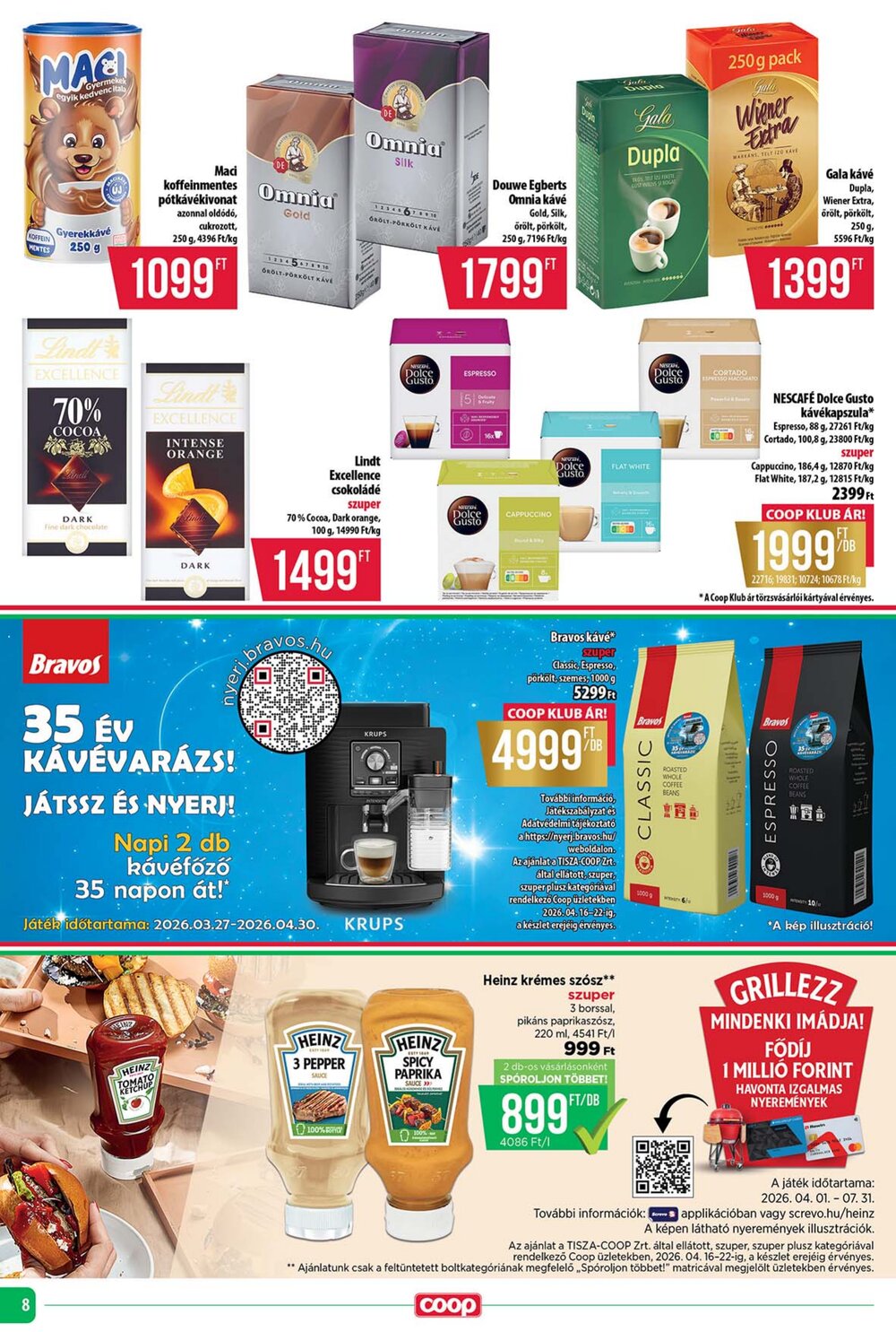 Coop akciós újság 2026.04.16-tól - 8. oldal.