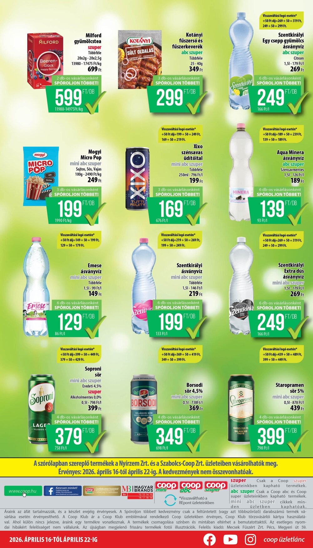 Coop akciós újság 2026.04.16-tól - 8. oldal.