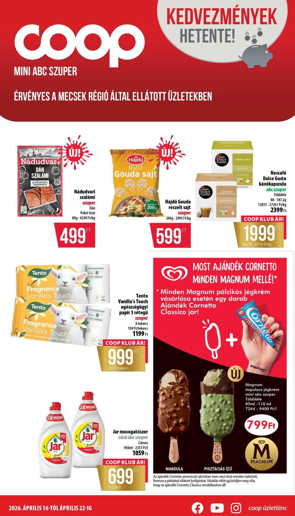 Coop akciós újság 2026.04.16-tól - 1. oldal.