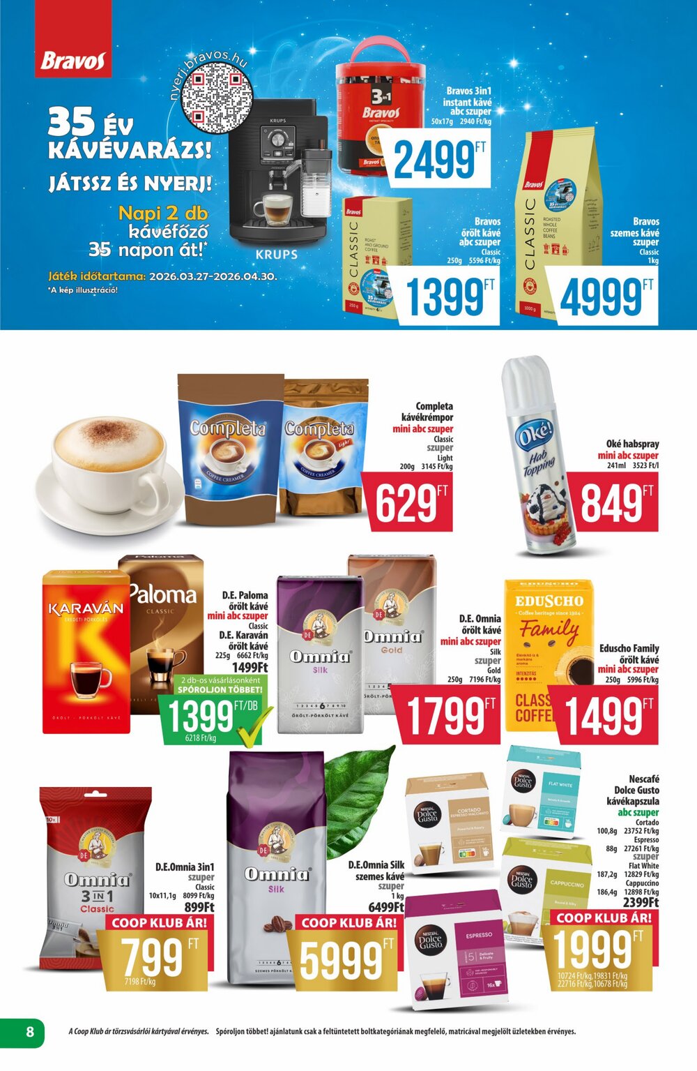 Coop akciós újság 2026.04.16-tól - 8. oldal.