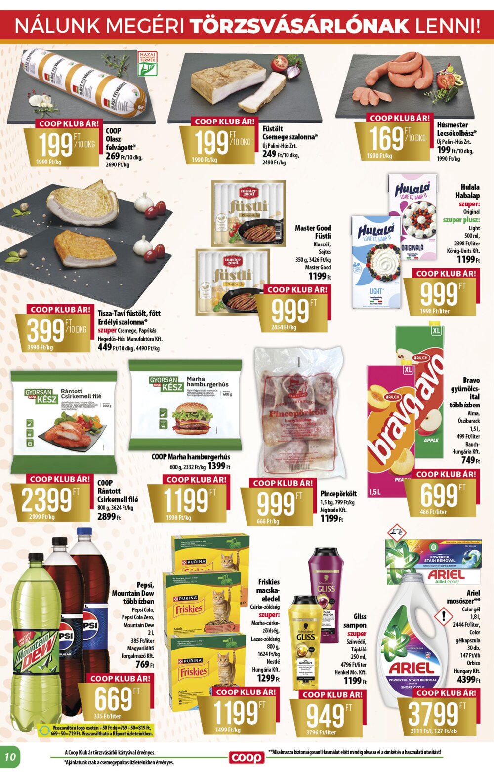 Coop akciós újság 2026.04.16-tól - 10. oldal.
