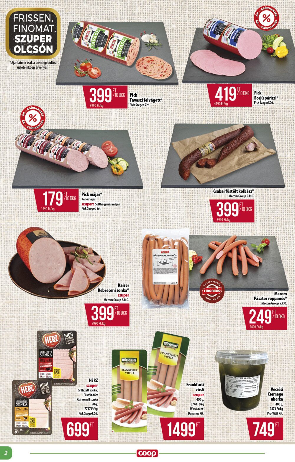 Coop akciós újság 2026.04.16-tól - 2. oldal.
