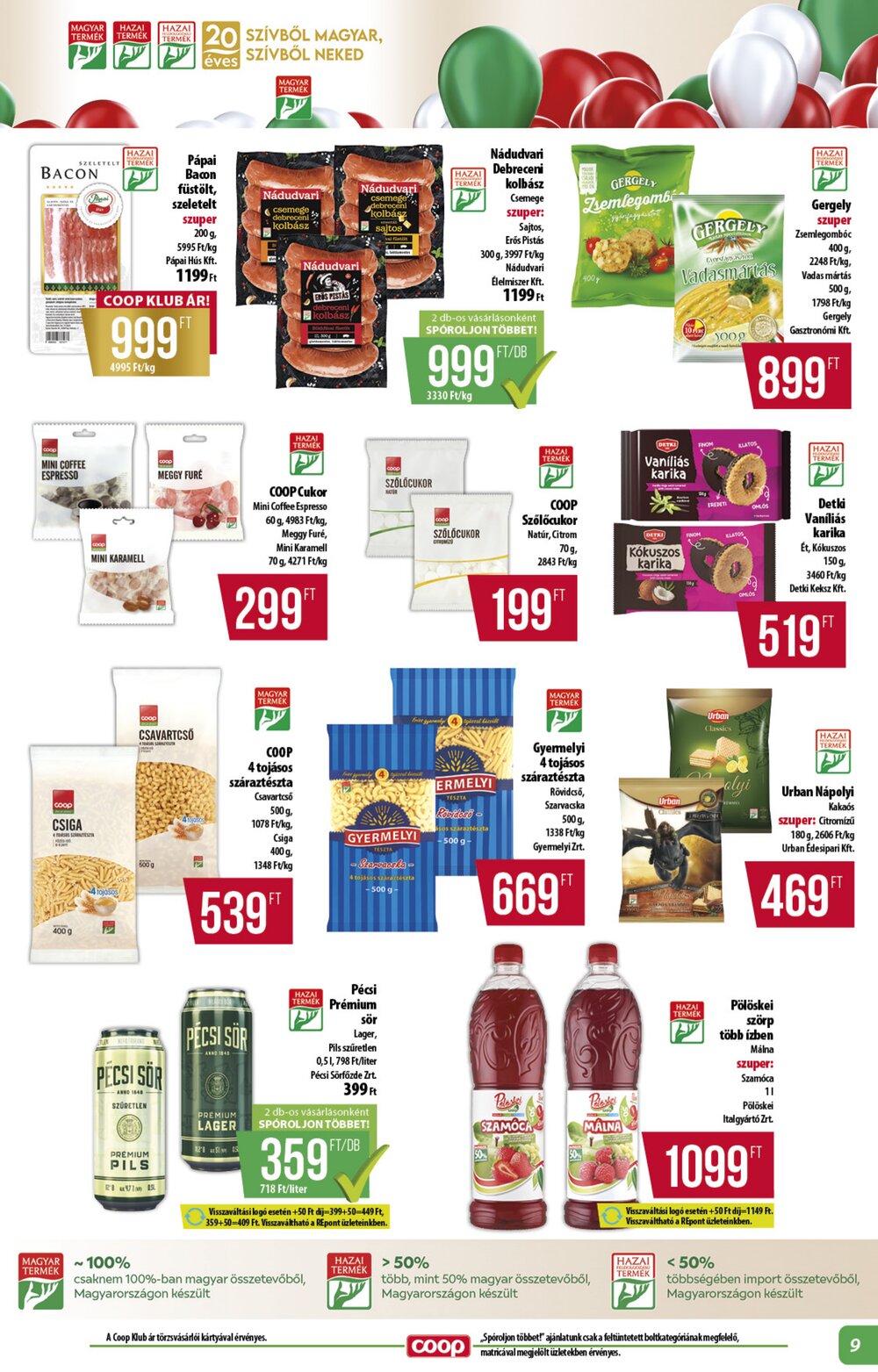 Coop akciós újság 2026.04.16-tól - 9. oldal.