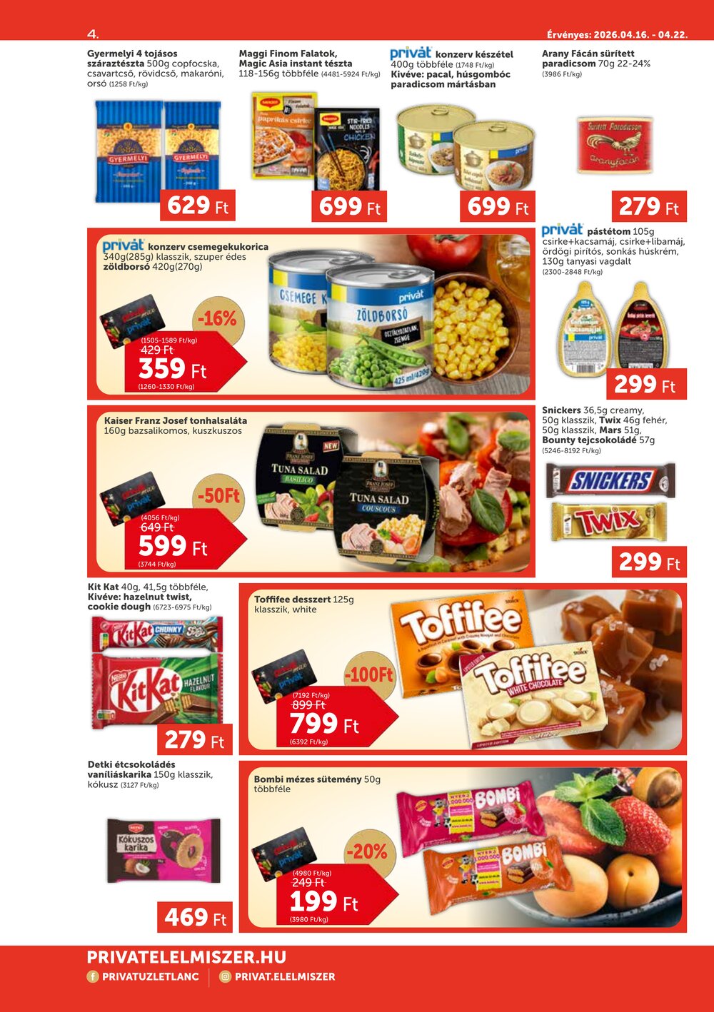 Privát akciós újság 2026.04.16-tól - 4. oldal.