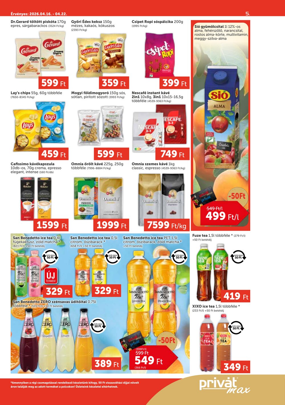 Privát akciós újság 2026.04.16-tól - 5. oldal.