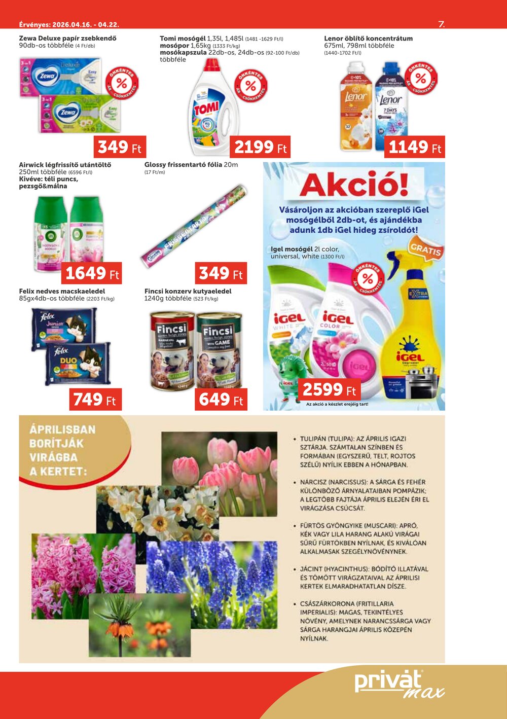 Privát akciós újság 2026.04.16-tól - 7. oldal.