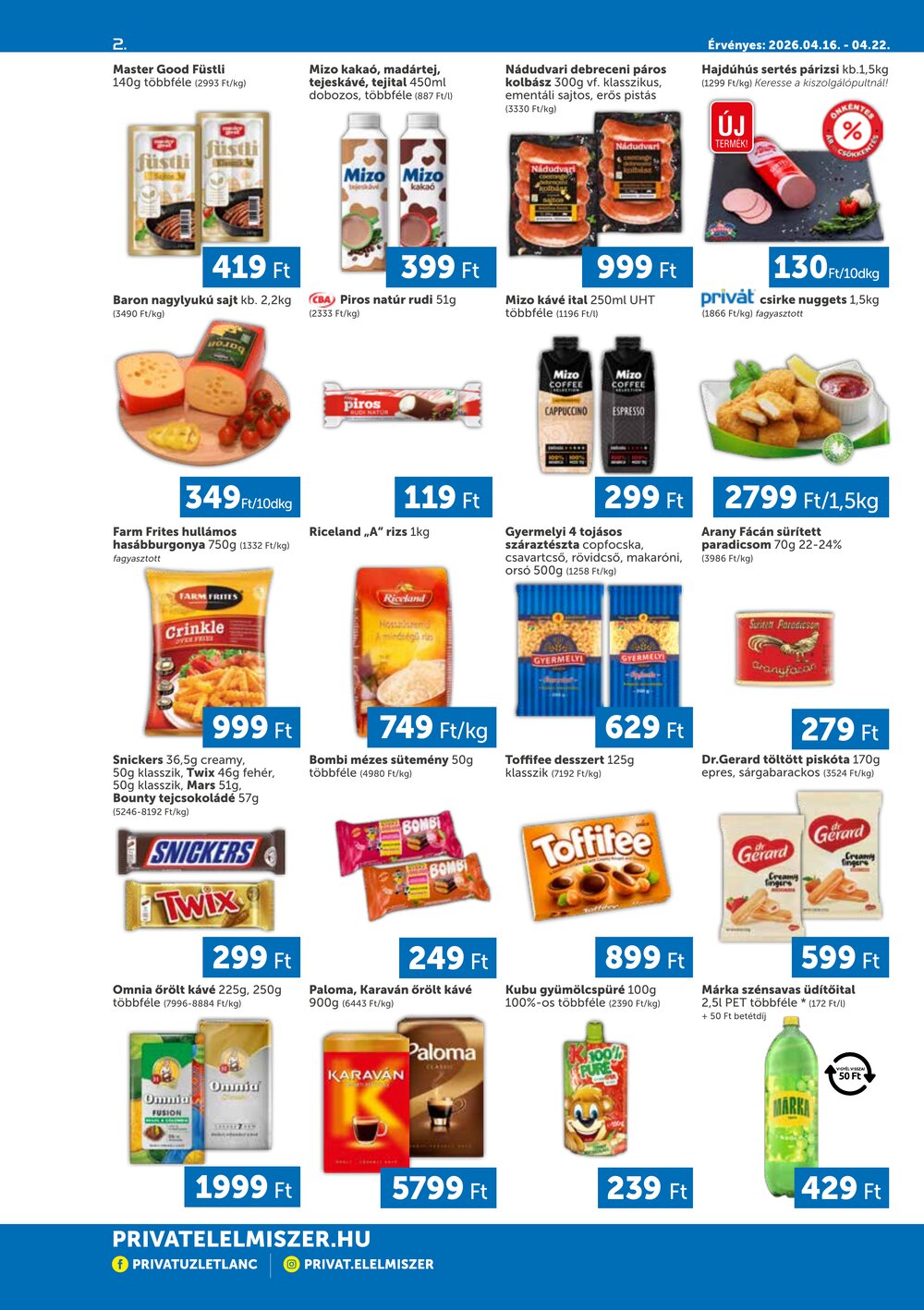 Privát akciós újság 2026.04.16-tól - 2. oldal.