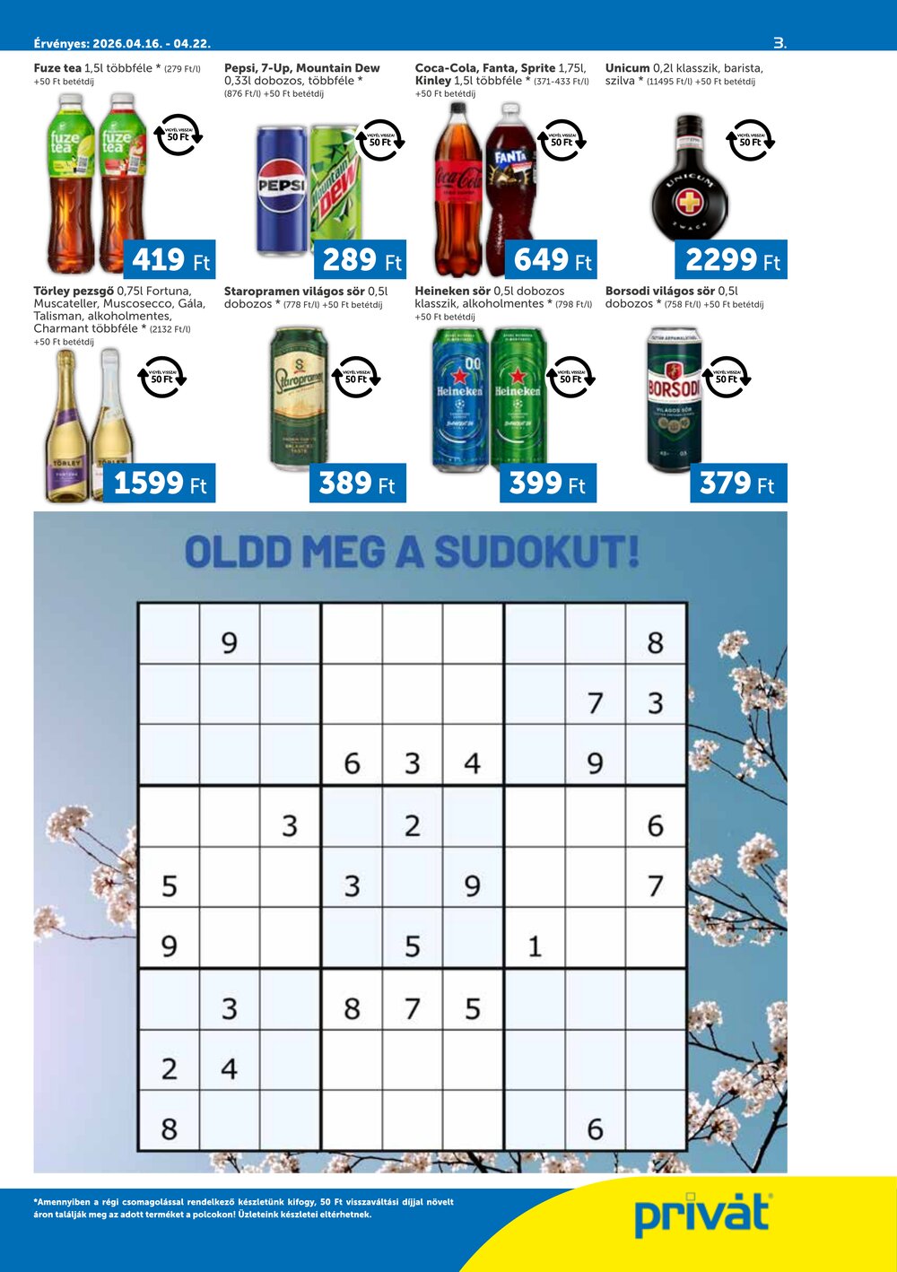 Privát akciós újság 2026.04.16-tól - 3. oldal.