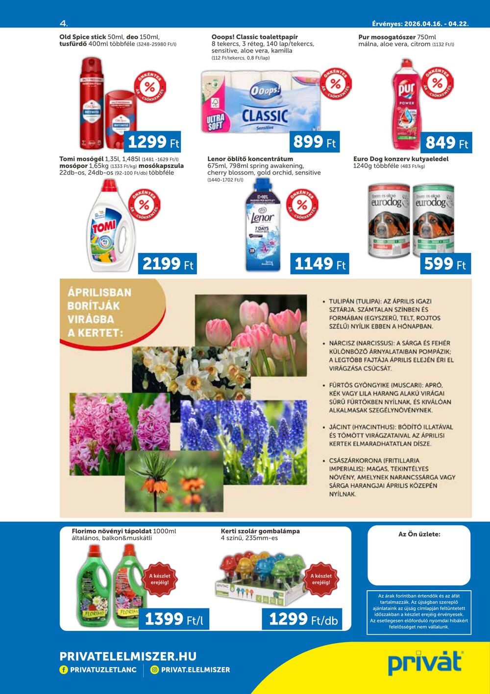 Privát akciós újság 2026.04.16-tól - 4. oldal.