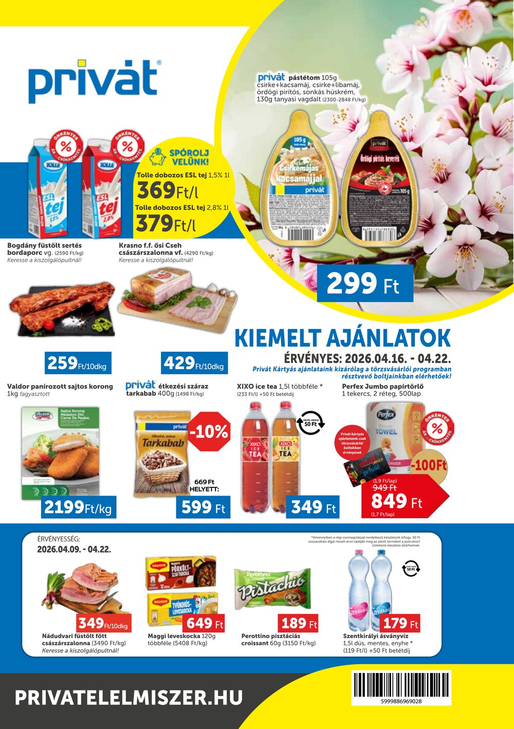 Privát akciós újság 2026.04.16-tól - 1. oldal.