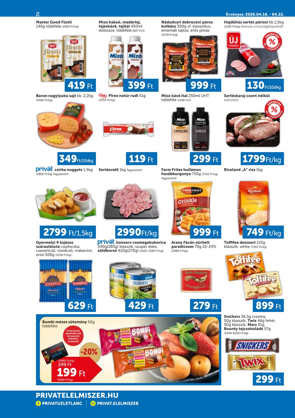 Privát akciós újság 2026.04.16-tól - 2. oldal.