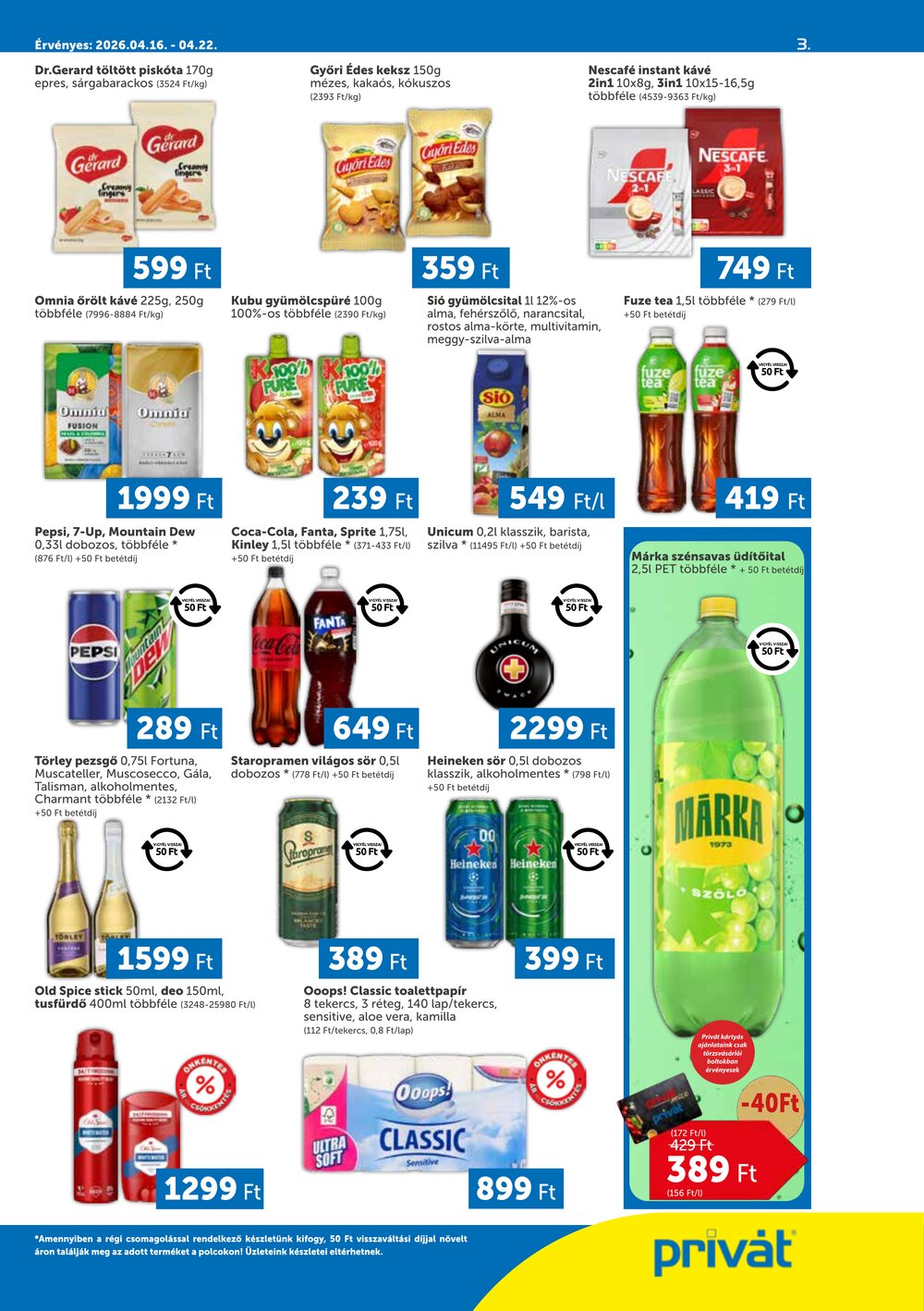 Privát akciós újság 2026.04.16-tól - 3. oldal.