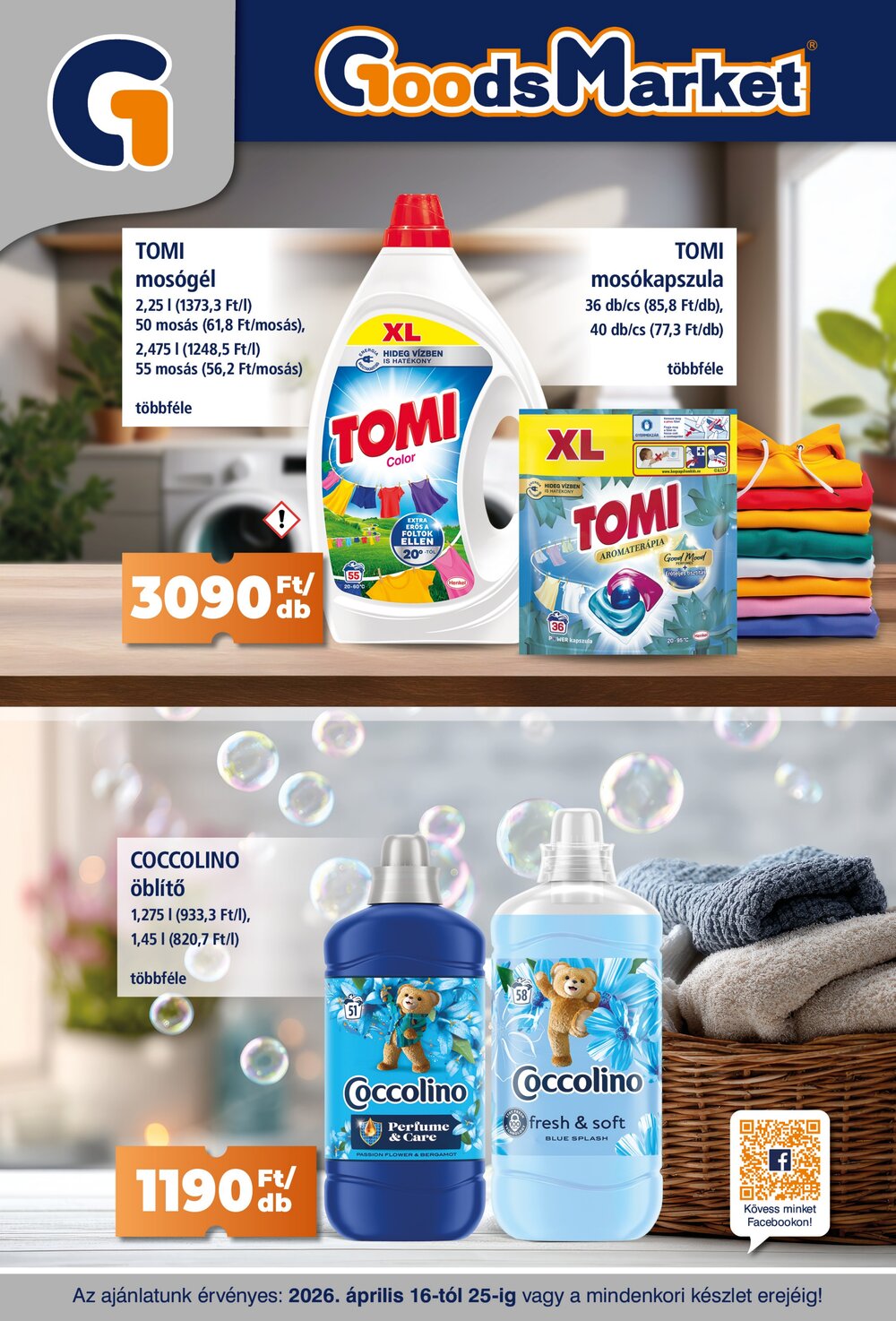 Goods Market akciós újság 2026.04.16-tól - 1. oldal.
