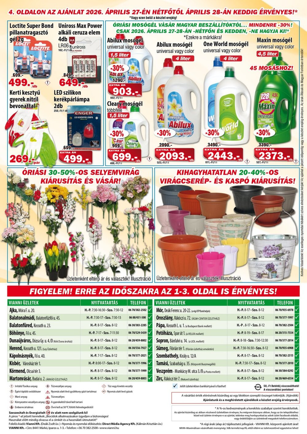 Vianni drogéria akciós újság 2026.04.22-től - 4. oldal.