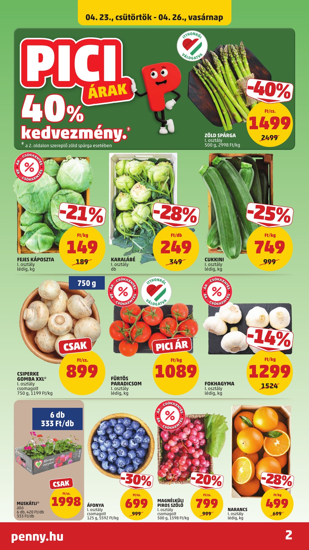 Penny Market akciós újság 2026.04.23-tól - 2. oldal.