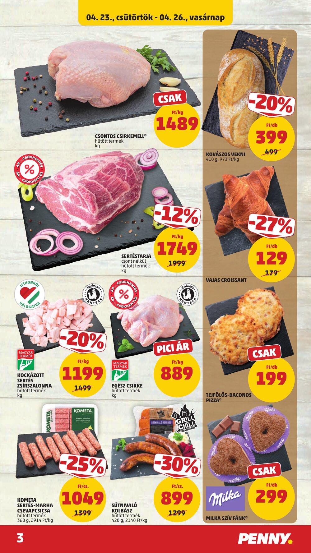 Penny Market akciós újság 2026.04.23-tól - 3. oldal.