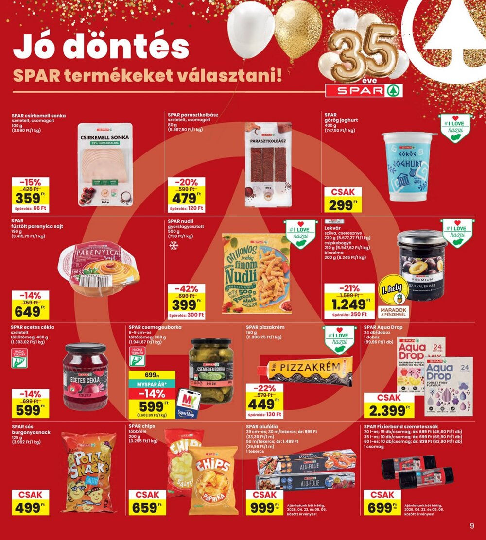 Interspar akciós újság 2026.04.23-tól - 9. oldal.