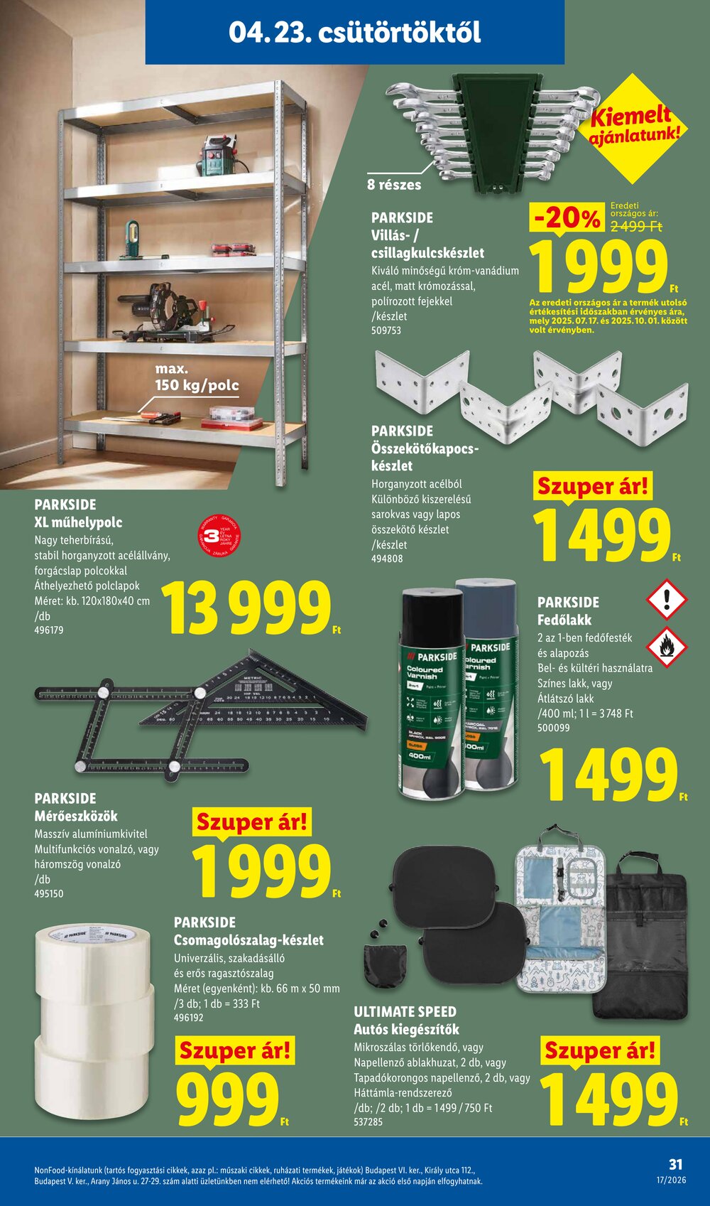 Lidl akciós újság 2026.04.23-tól - 31. oldal.