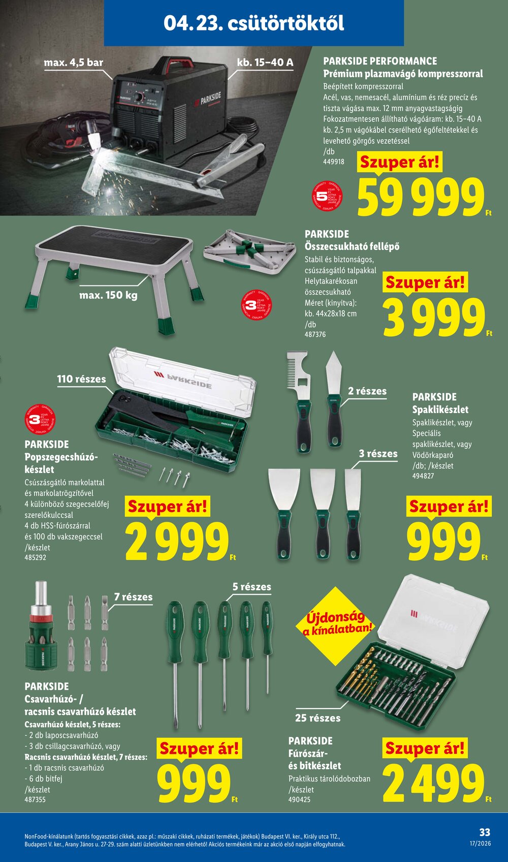 Lidl akciós újság 2026.04.23-tól - 33. oldal.