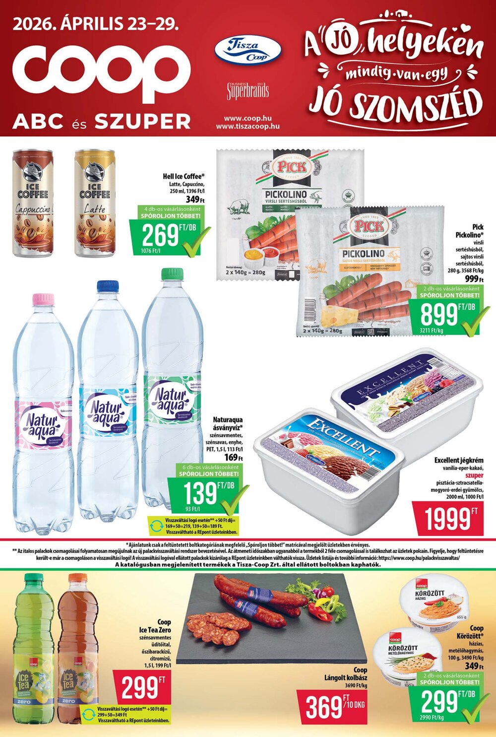 Coop akciós újság 2026.04.23-tól - 1. oldal.