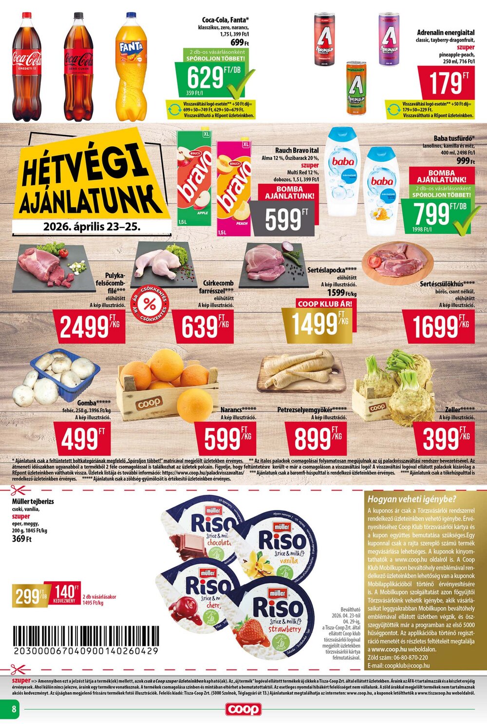 Coop akciós újság 2026.04.23-tól - 8. oldal.