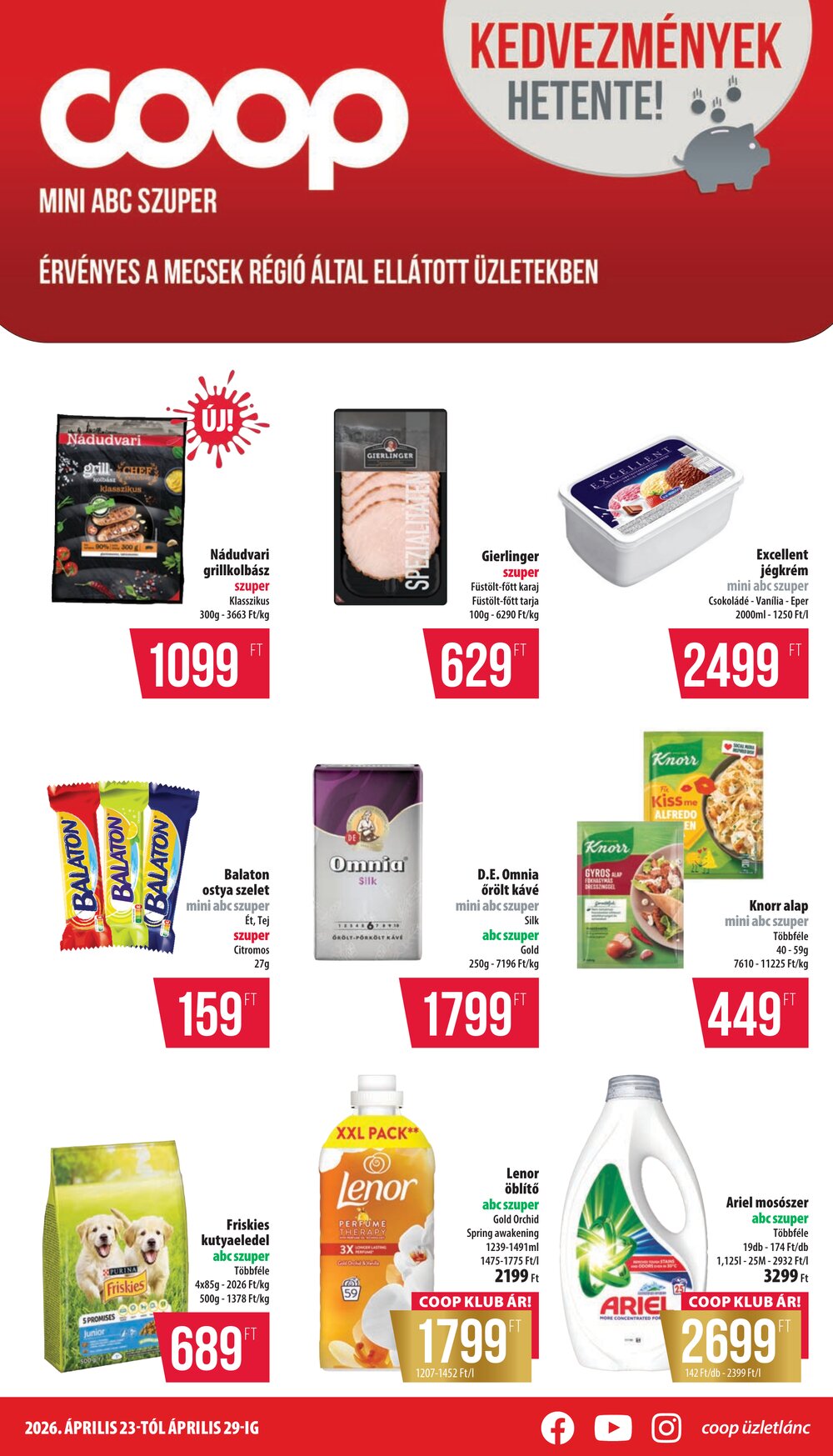 Coop akciós újság 2026.04.23-tól - 1. oldal.