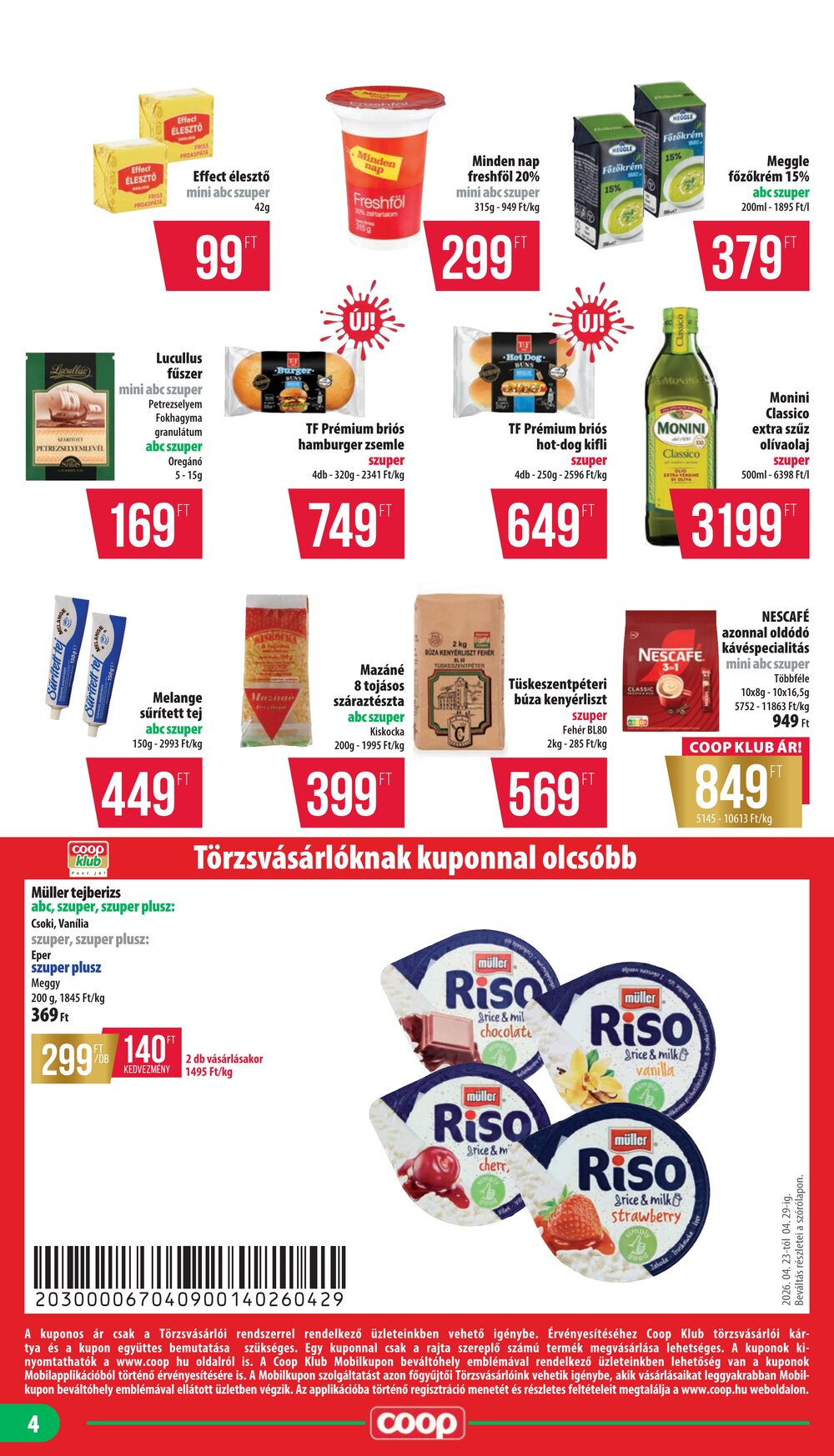 Coop akciós újság 2026.04.23-tól - 4. oldal.