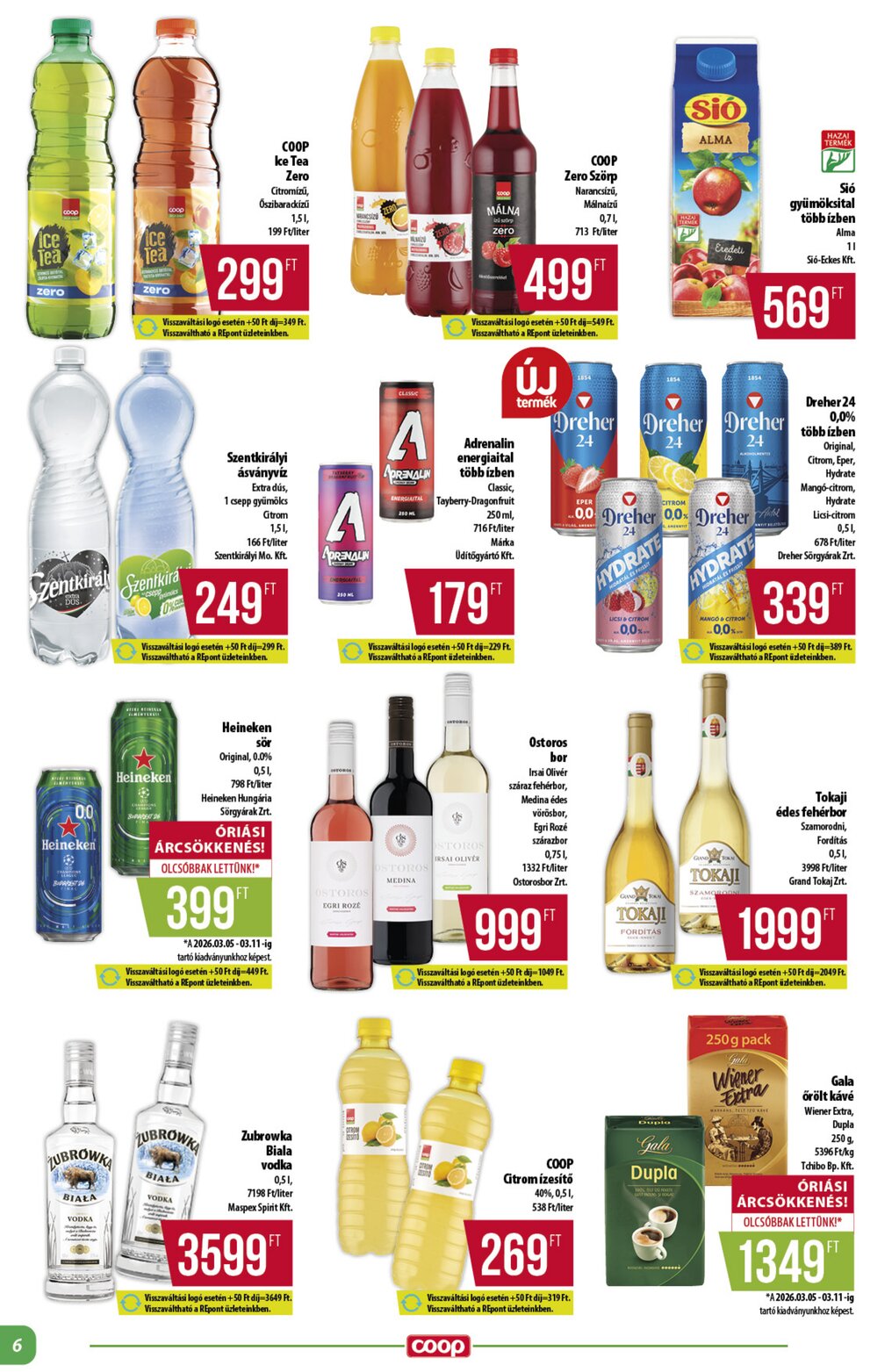 Coop akciós újság 2026.04.23-tól - 6. oldal.