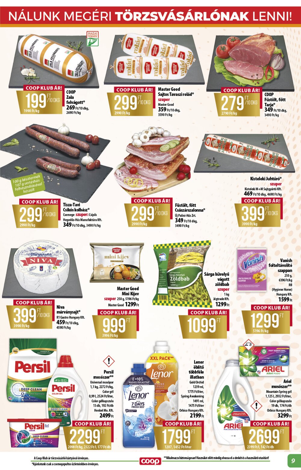 Coop akciós újság 2026.04.23-tól - 9. oldal.