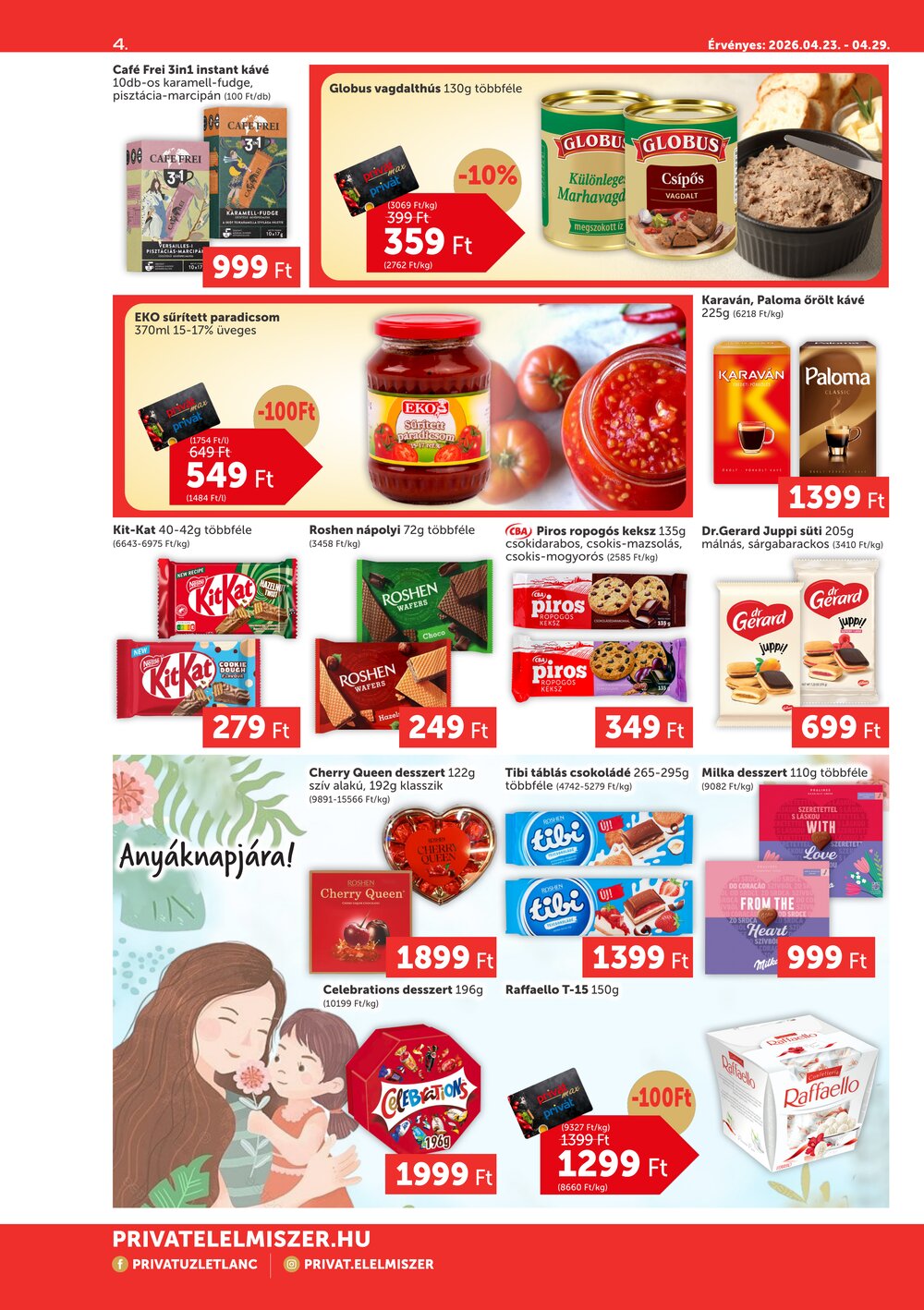 Privát akciós újság 2026.04.23-tól - 4. oldal.