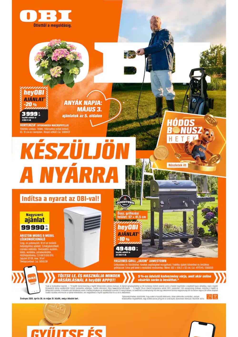 OBI akciós újság 2026.04.28-tól - 1. oldal.