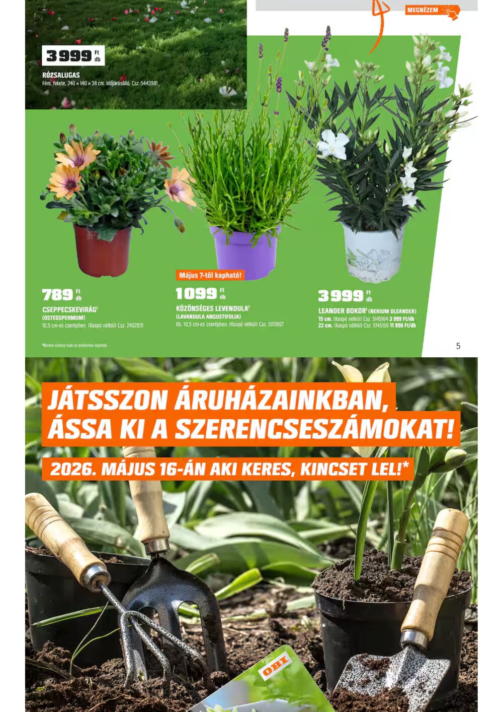 OBI akciós újság 2026.04.28-tól - 5. oldal.