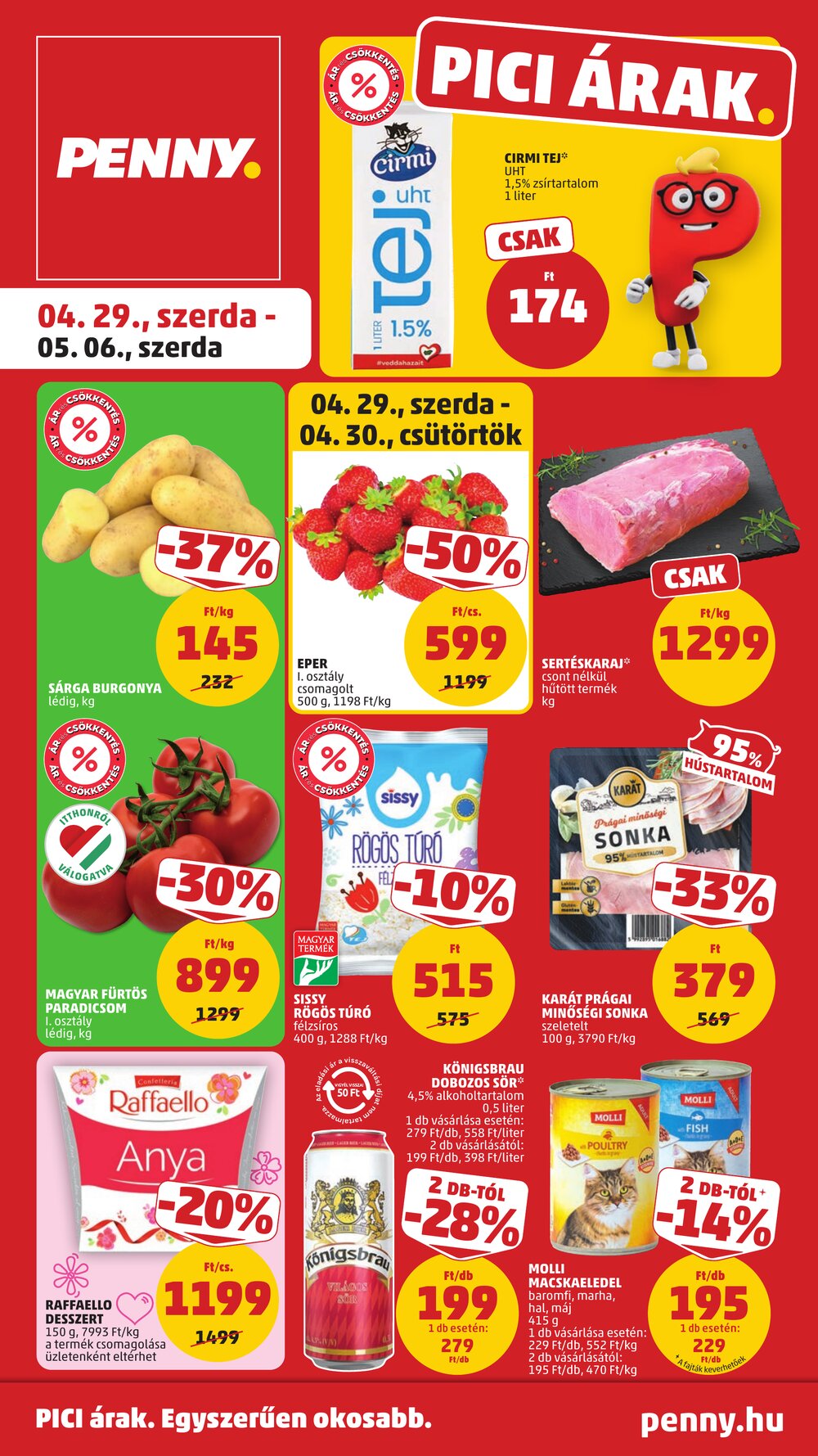Penny Market akciós újság 2026.04.29-től - 1. oldal.