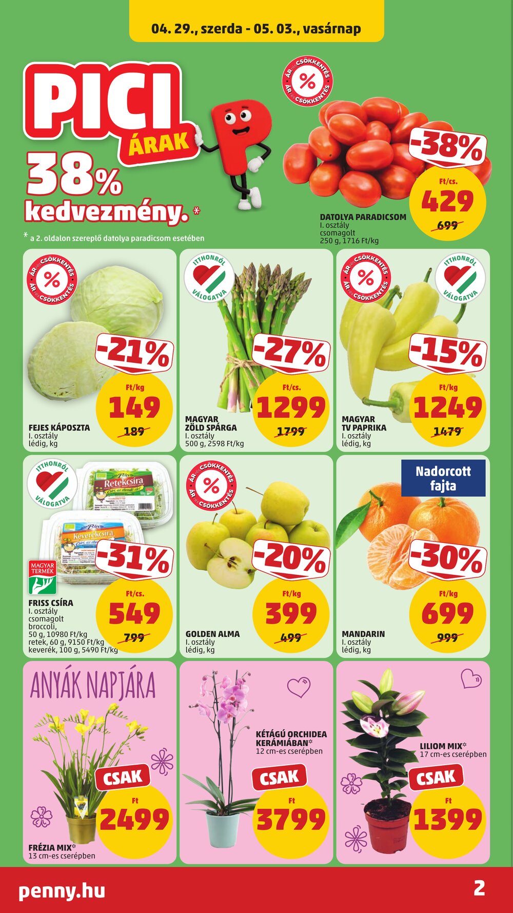 Penny Market akciós újság 2026.04.29-től - 2. oldal.