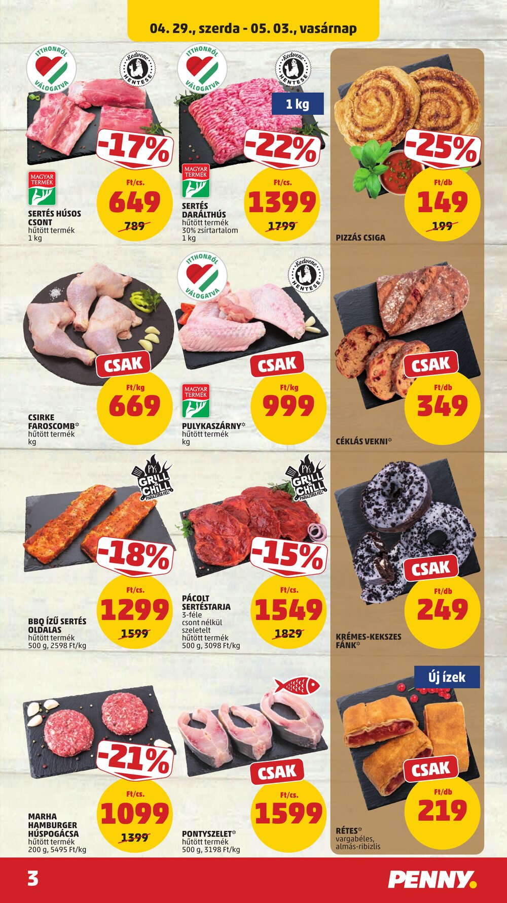 Penny Market akciós újság 2026.04.29-től - 3. oldal.