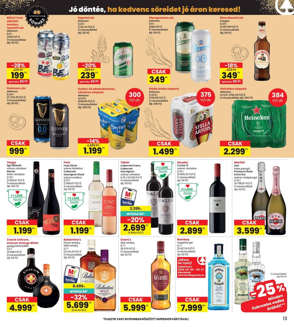 Interspar akciós újság 2026.04.30-tól - 13. oldal.