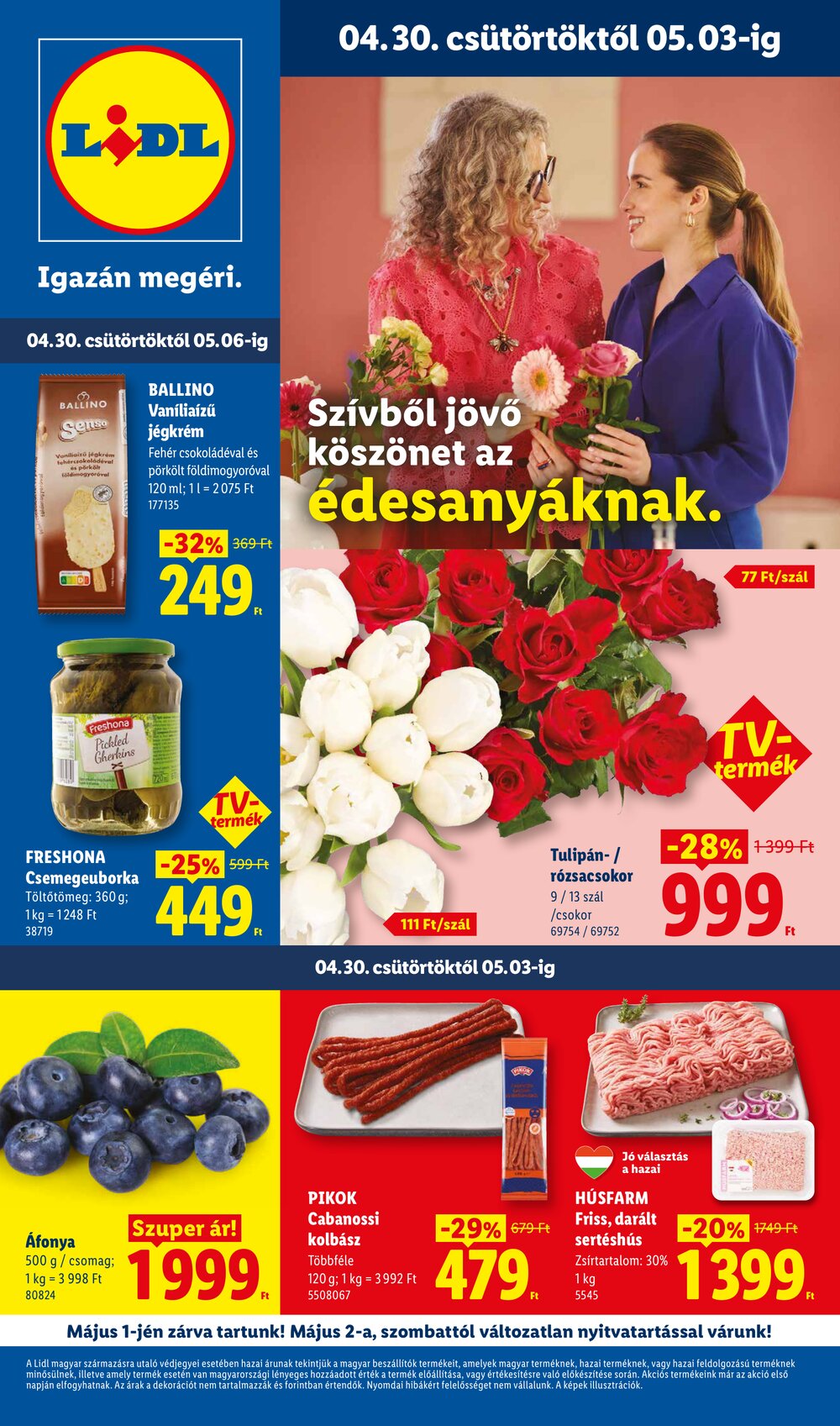 Lidl akciós újság 2026.04.30-tól - 1. oldal.