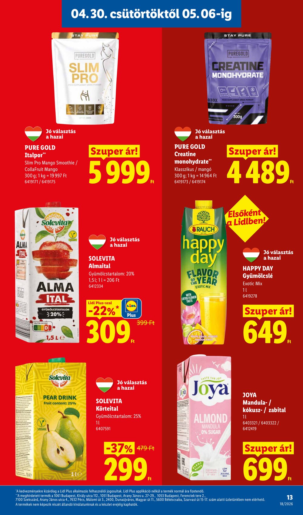 Lidl akciós újság 2026.04.30-tól - 13. oldal.